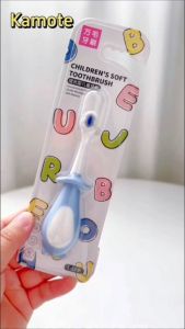 Kamote Toothbrush for Baby kids Toddler Cute Childrens Manual Silicone Handle Toothguard Cleaning Soft Bristles