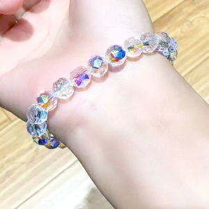 Simple Design Crystal Butterfly Bracelet Sugar Cube Student Fashion Jewelry Fresh out Ethnic Style Handmade Woven Bracelet