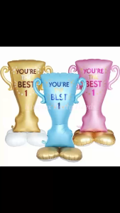 Trophy foil balloon Youre the 1 foil balloon 60 inch trophy standing foil balloon Champion party decoration
