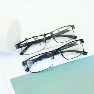 /COD Men Metal Titanium Alloy Flexible Portable Eye wear+1.00~+ 4.0