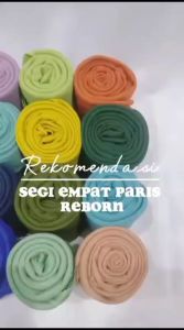Hijab Segi 4 Paris Premium Jahit Tepi/ Hijab Segi 4 Polos / Paris Premium Murah