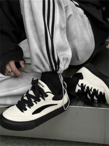 Luxurious Trendy Mens Shoes Spring Autumn Student Niche Design Retro Slip-ons Casual High-End Thick-Heeled Bread Shoes