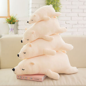 Leaning Bear Plush Toy Sleeping Pillow Clip Leg Long Strip Doll Cute and Lazy Rag Doll Birthday Gift for Girls