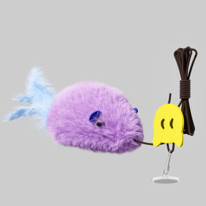 HOOPET | Self-Entertaining Realistic Squeaky Mouse Wand Toy