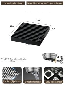 TERIUX | Odor Preventing Hidden Floor Drain 150mm