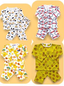 ชุดนอนเด็ก 3-5ปี น้ำหนัก 14-17 Kg ไซส์ 3T ชุดกระดุมแป๊ก ราคาพิเศษ