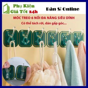 Thanh 6 Móc Dán Tường Siêu Dính ABC Có Thể Tách Rời Treo Đồ Quần Áo Khăn Đồ Dùng Nhà Bếp - Móc Treo Đồ Dán Tườngh