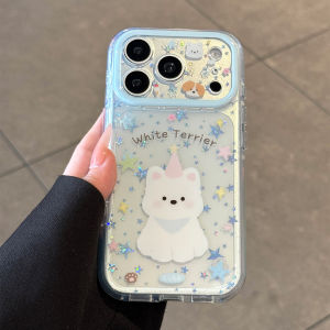 SENBO | Gradient Luxury Design Stars Smiley & Westhighland Pattern Shockproof Case