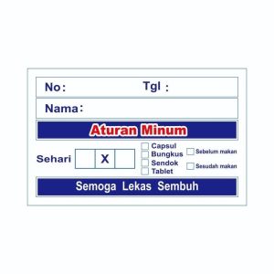 ETIKET LABEL OBAT ( ISI 50 PCS )