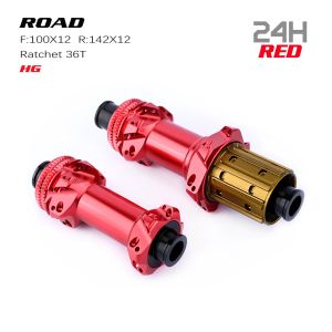 GOLDIX New Road Bike Center Lock 24H 36T Ratchet 290g Lightweight Hub Suitable for SHIMANO and SRAM 11/12 Speed