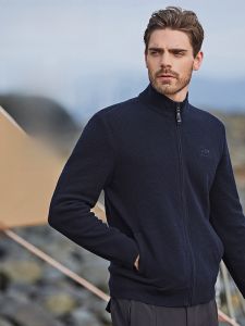 Jeep | Jeep Mens Warm Knitted Sweater Elastic Pure Color Large Size Open Cardigan Autumn Fashion Urban Style Wool Blend Casual Top