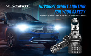 Super Bright Novsight N92 Projector Lens LED Car Headlight Bulb 9005(HB3) 9006(HB4) H4 H7 H11 LED Light for Car High/Low Beam Fog Light 120W 22000LM 6500K Plug&Play 2PCS 1 Year Warranty