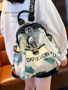 Hong Kong Oxford Cloth Backpack Large Capacity Casual Lightweight Travel Bag Street Trend Dual-Strap Zipper Closure Youth Pack