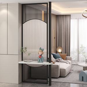 Accessible Luxury Living Room Screen Changhong Glass Simplicity Decorative Storage Cover Background Stainless Steel Partition Entrance