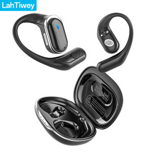 Bluetooth 5.4 Wireless Headphones Open Ear Earbuds with HD Mic 60h Playtime Ultralight Comfort Open Ear Headphones with Earhook