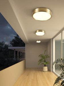MARTINI | Modern Waterproof Bedroom Study LED Brass Ceiling Light