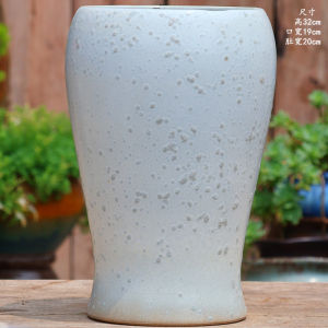 Bình Hoa Gốm Sứ Thủ Công Lớn Bằng Sét Tím Thoáng Khí Cho Cây Cỏ Trong Nhà Phòng Khách Bình Hoa Gốm Sứ Hình Tam Giác Màu Trắng