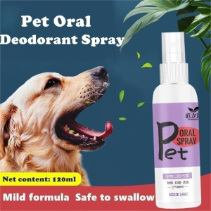 Pet Oral Deodorant Spray 120ML Cat Dog Oral Care Spray Remove Bad Breath Teeth Cleaning Spray 可食用宠物口腔喷雾 狗狗猫咪口腔清洁 除口臭