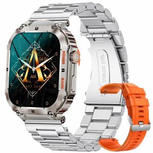 LIGE | Đồng Hồ Thông Minh Quân Đội 2026 TANK Dành Cho Nam Màn Hình AMOLED 1.96 Inch Chống Nước Hỗ Trợ Gọi Bluetooth Theo Dõi Thể Dục Tương Thích Với Android Và iOS