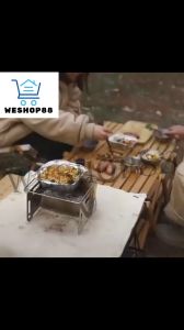 WESHOP88 ￼1pcs Portable Camping Grill Foldable Barbeque BBQ Grill Portable stainless steel barbecue grill Pits