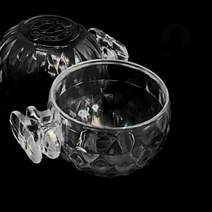 SEMPATI GROSIR Cepuk Burung Mini No 5 Bening 4 Model Sempati Isi 100 Pcs Bentuk Bulat Jeruk Diamond Kotak Cepuk Burung pleci kolibri Cepuk Nektar Nectar Cangkir Wadah Tempat Pakan Minum Konin Sogon