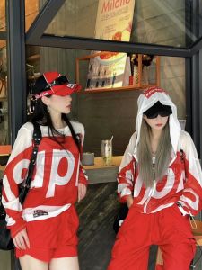 Summer Ice Silk Mesh Hooded Sun Protection Womens Clothing Thin Loose Outerwear Street Style Long Sleeve Zipper Closure