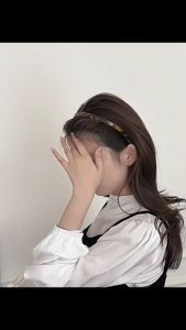 F4 Bando Korea Elegant Simple Motif Marble Cellulose Acetate Skinny Headband BSA001