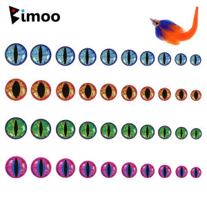 100pcs Holographic 3D Epoxy Fish Eyes Dragon Eyes For Baitfish Streamer Saltwater Fly Jig Baits Fishing Lure Making 3mm~12mm