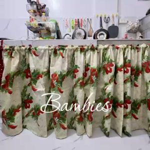 Christmas Sink Curtain /Christmas Design Geena Fabric tela po eto