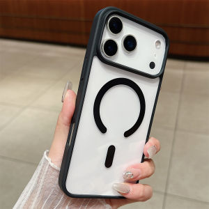 Magnetic Absorption Transparent Protective Case for  17Promax 16ProMax 13 Anti-Fall Simple Design 12 Soft Shell 12Promax