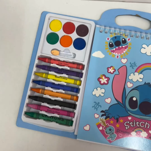 (READY STOCK) Set Krayon Lukisan Buku Warna Kuromi Air Birthday Gift Drawing Crayon Watercolour Book Set Kids 绘画蜡笔水彩图书