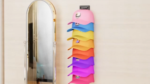 Heavy Duty Hat Rack Strong Adhesive Hat Organizer Baseball Cap Multi-Tier Baseball Cap Display Shelf