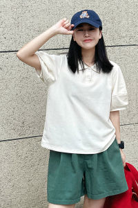 พฤษภาคม MUZIYA Vintage Workwear กางเกงขาสั้นผู้หญิงสูงเอวกว้างขาผ้าฝ้าย Casual กางเกงกระเป๋าการออกแบบไม่สมมาตร