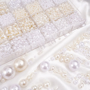 High-Light ABS Straight-Hole Imitation Pearl Loose Beads Handmade DIY Mobile Phone Chain Necklace Hair Accessory Decorative Material