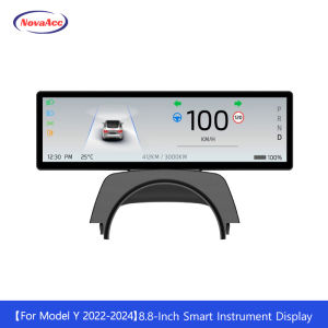 for Tesla Model Y Model 3 Display Screen Dashboard 8.8in IPS Touchscreen Linux System Support AMD Ryzen CPU with Wire Carplay