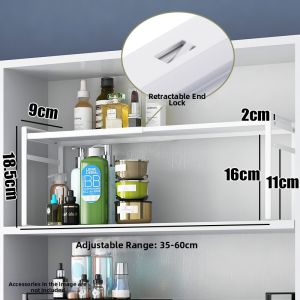 Bathroom Mirror Cabinet Multi-layer Shelf Partition Storage Box Toilet Organizer Narrow Shelf Washstand Arrangement