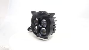 Owl Style Motorcycle Auxiliary Lights Fog Light 5 Modes Projector Lens Spotlight Scooter Motorbike Head Light Driving Lamp Red