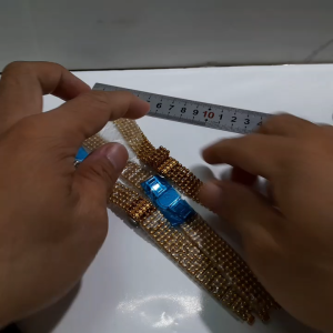 Dây đồng hồ mạ vàng bi lưới Size trong 6.4mm phủ ngoài 14.7mm