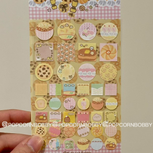 Popcornbobby Sticker Thiết Kế Gốc Viết Được Đồ Trang Trí Hình Mắt Mèo Đồ Trang Trí Học Tập Đồ Trang Trí Văn Phòng