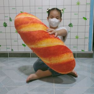GỐI ÔM NGỦ CHO BÉ MẪU GIÁO GỐI ÔM 3D HÌNH BÁNH MÌ NHIỀU SIZE VẢI NHUNG MỊN GÒN MỀM CHO BÉ