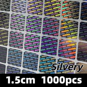 1000pcs Square ORIGINAL VOID Tamper Evident Holographic Security Seals Sticker 15x15mm Small Size Self-Adhesive Sticker
