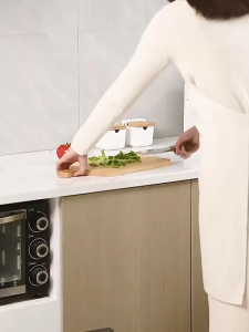 Foldable Hanging Trash Bin – No-Drill Kitchen Cabinet Dustbin Space Saver for Countertop