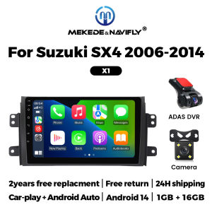 Android 14 Car Radio DVR Recorder Rear View Camera Monitor For Suzuki SX4 2006-2014 CarPlay Auto Video Player Navigation FM GPS