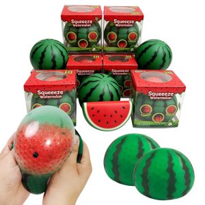 Simulated Watermelon Bead Ball Water Bead Ventilatory Ball Adult&Child Squeeze Blind Box Stress Relieving & Kneading Relief Toys