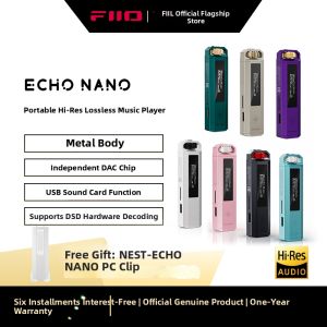 FiiO ECHO NANO Máy nghe nhạc HiFi Lossless di động với chip DAC cổng 3.5mm 33.5g siêu nhẹ hỗ trợ DSD thẻ nhớ âm thanh chất lượng cao