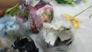 HUI..ถุงผ้าเเก้ว ถุงหูรูด ถุงตาข่าย ติดโบว์ ใส่เครื่องประดับ ของชำร่วย พร้อมส่งด้วน