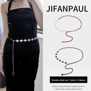 Decorative Metal Chain Belt for Womens Dresses