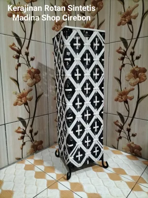 Tempat payung model aestetic anyaman rotan sintetis 50 cm