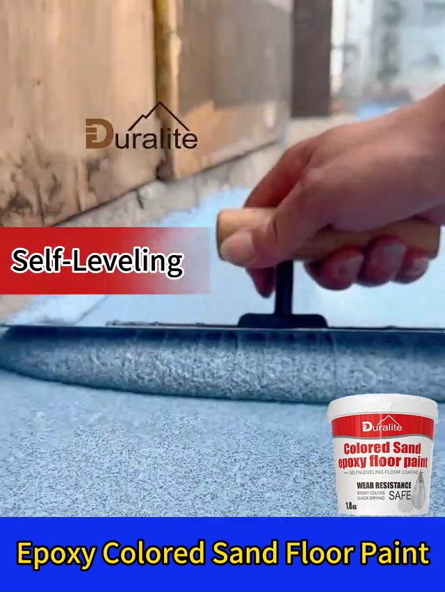 🔥800G With Tools🔥Epoxy Colored Sand Floor Paint Floor Epoxy Resin Flooring Imitation Marble High Gloss Wear-Resistant Rough Cement Floor Tiles Concrete for Household Colored Cement Waterproofing and Anti Slip Resin Colored Sand Floor Paint