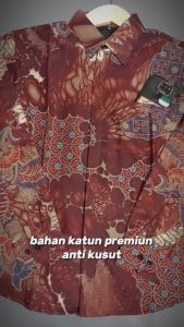 Batik Sang Bintang: Kemeja Batik Pria Mewah Lengan Panjang dengan Motif Marmer dan Ukuran Lengkap